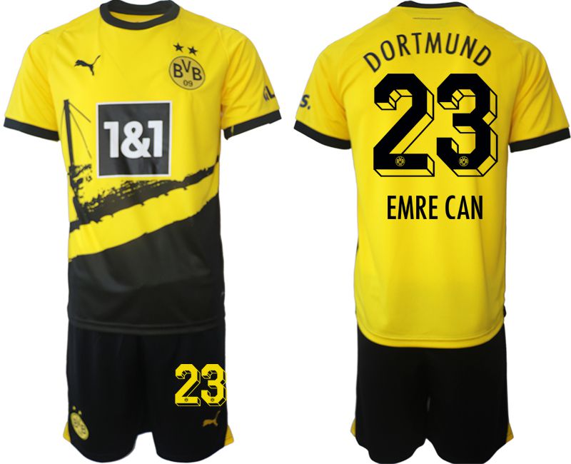 Men 2023-2024 Club Borussia Dortmund home yellow 23 Soccer Jersey